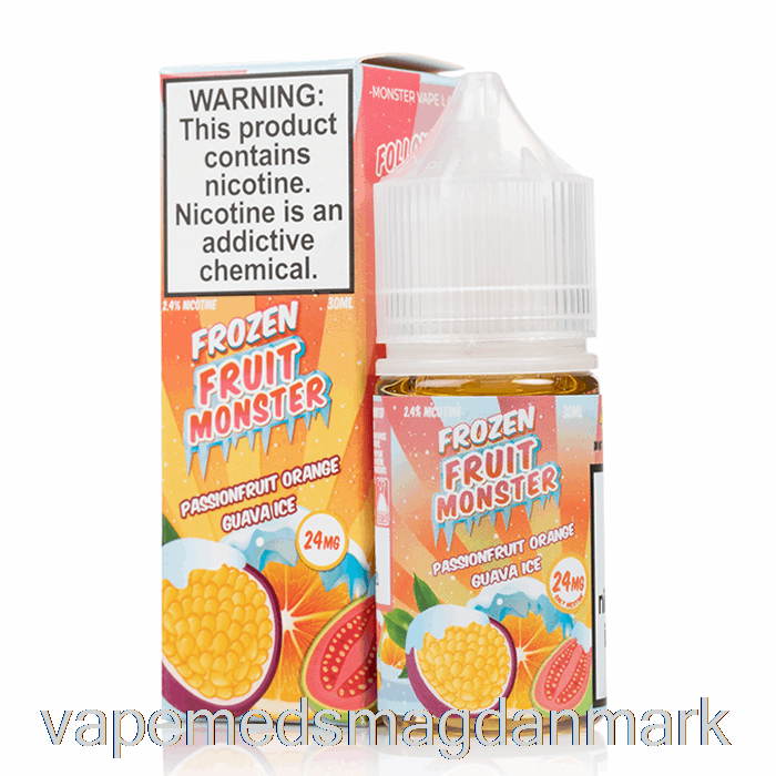 Engangs Vape Danmark Er Passionsfrugt Appelsin Guava - Frossen Frugt Monster Salt - 30ml 48mg
